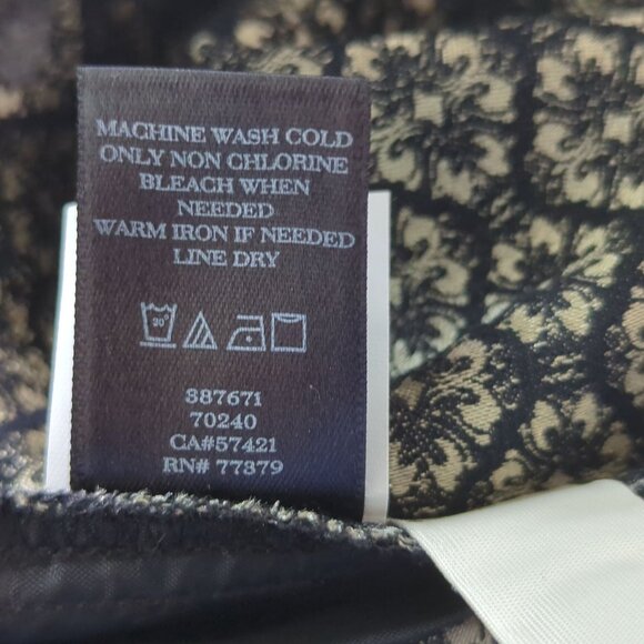 Ann Taylor Womens Metallic Brocade Patterned Slim Ankle Pants Size 8 - Picture 9 of 15